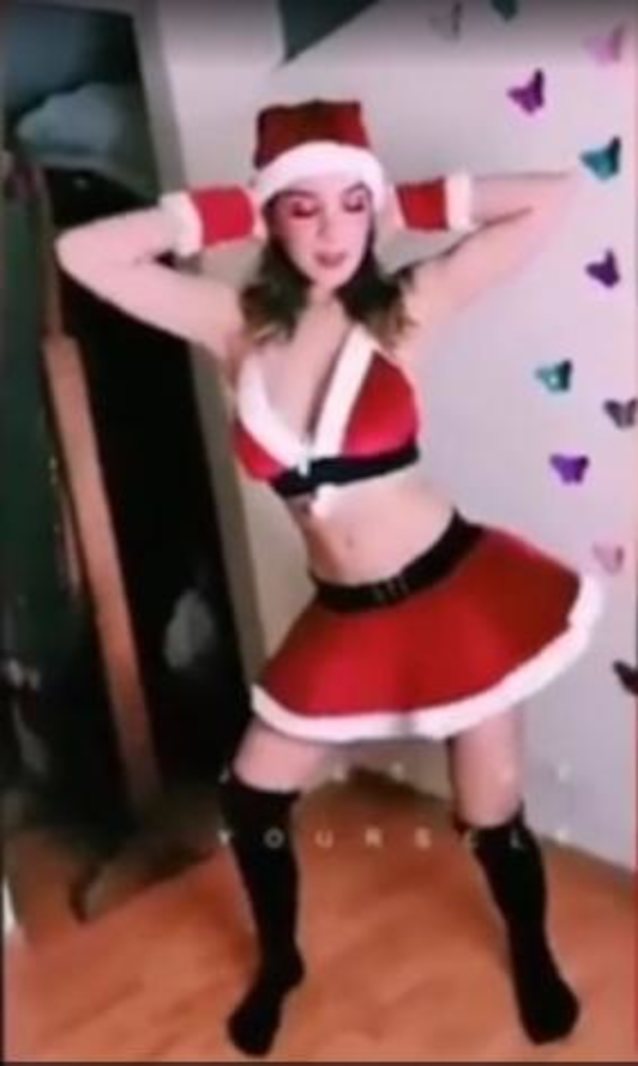 skirt, cosplay, brunette, santa, cat tail