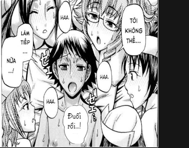 hentai, manga, harem