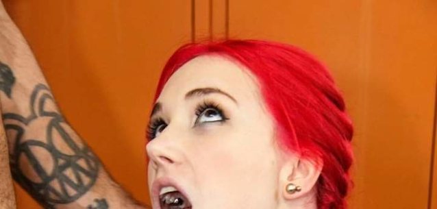 big tits, blowjob, redhead, sex, tattoo