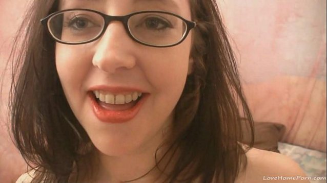 glasses, nerdy, amateur, brunette