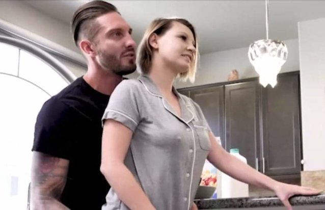 pornscene, stepfamily, scene, step, kitchen