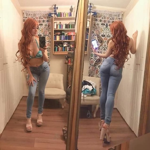 redhead, selfie, ass, titties, pussy