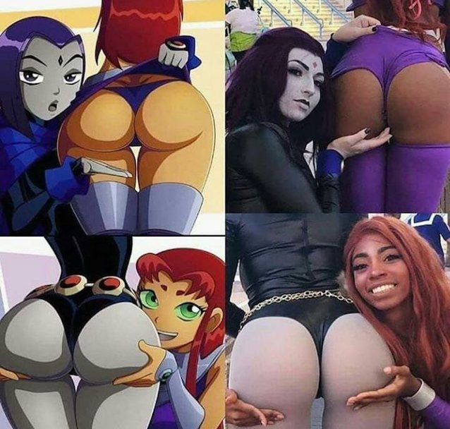 ebony, star fire, cosplay, cute