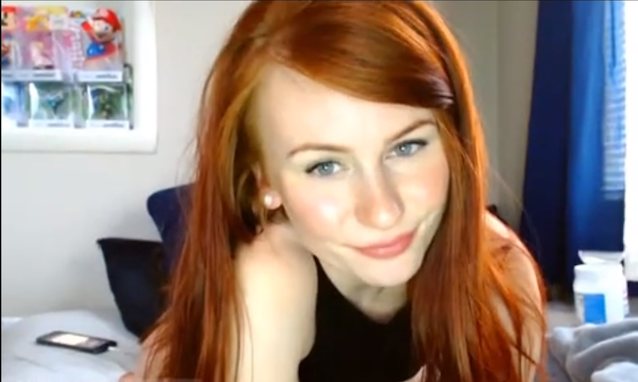 red head, cam girl, mario