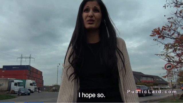 teen public brunette