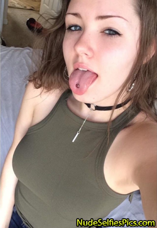 brunette, tongue, tease