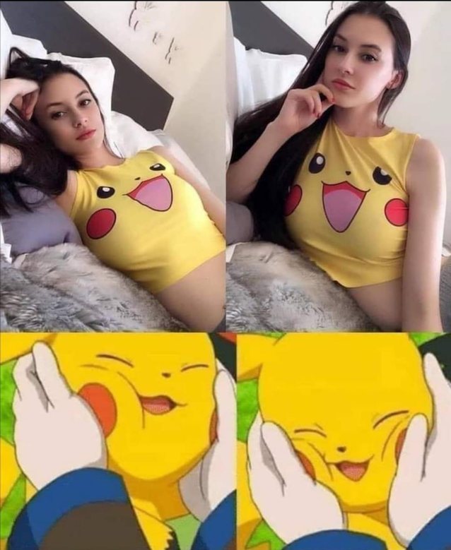 brunette, model, meme, pokemon, pikachu