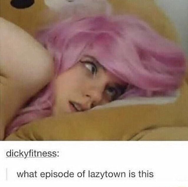 pink hair ahego couch