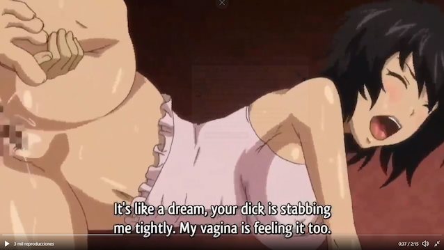 dark hair, hentai, creampie, big boobs