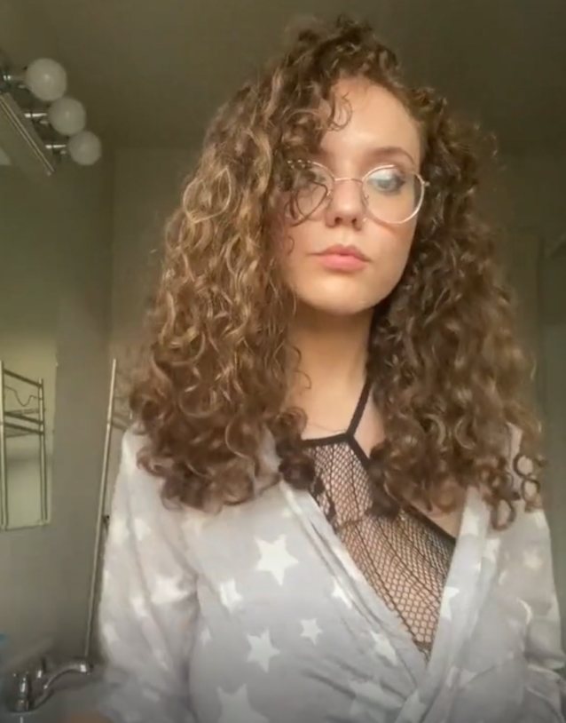 curly hair big boobs petite