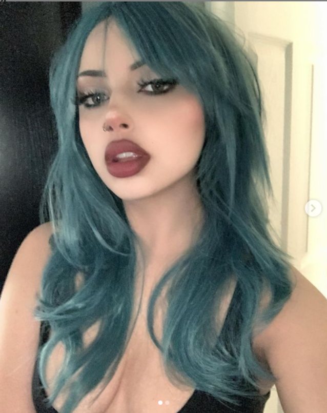 lips, bluehair, hot