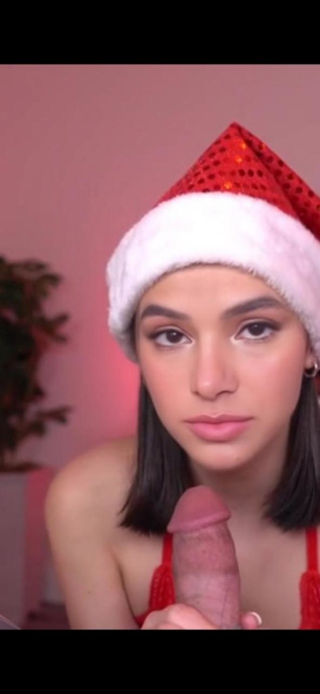 blowjob, brunette, christmas, pov