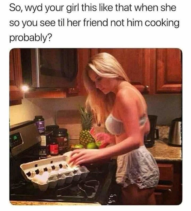 cook, blonde, kitchen, cute