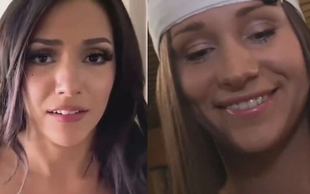 blonde brunette hot