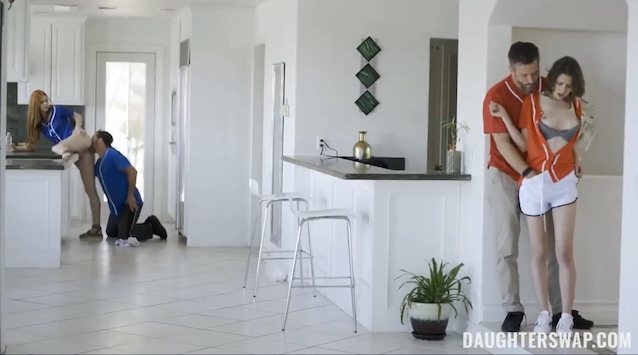 kitchen foursome red shirt