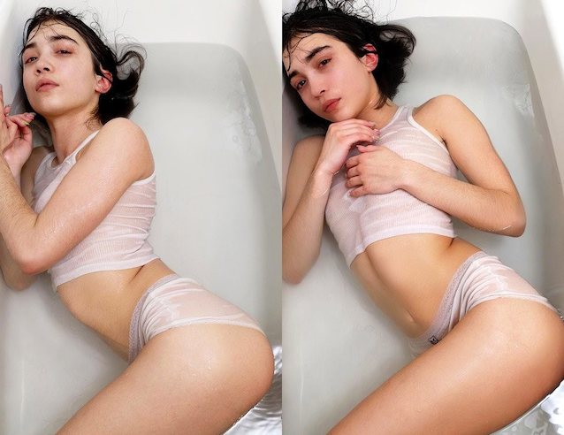 rowan blanchard, originally in black, star rowan, tiny nipples, photoshoot