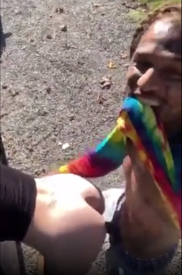 public interracial doggy