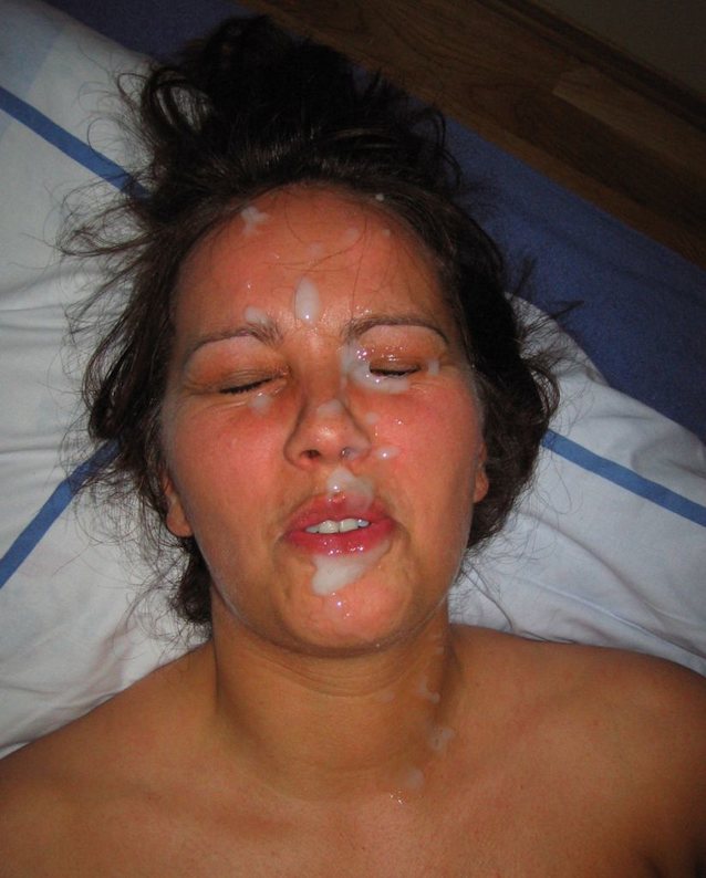 amateur brunette facial