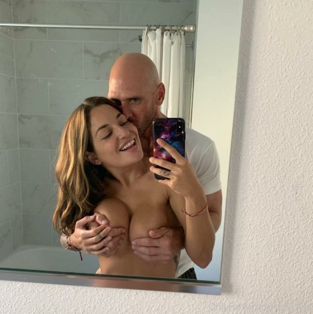 johnny sins, brunette, phone, selfie