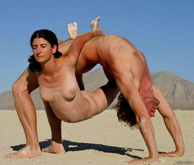 yoga, exhibitionism, crazy, weird, brunette