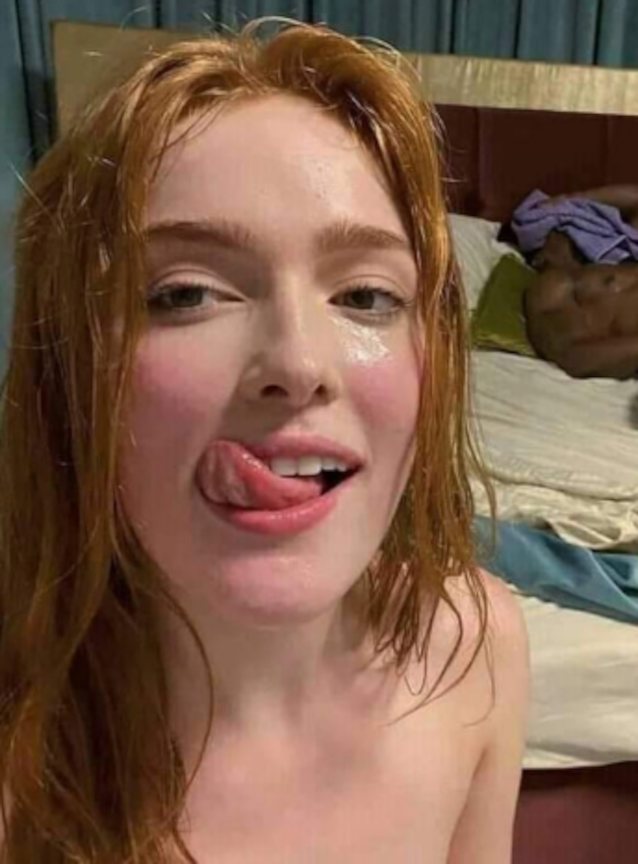 amateur red head white