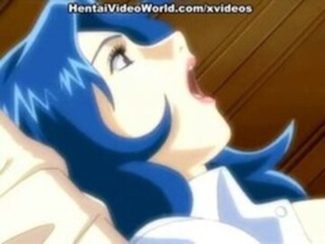 hentai, blue hair, milf