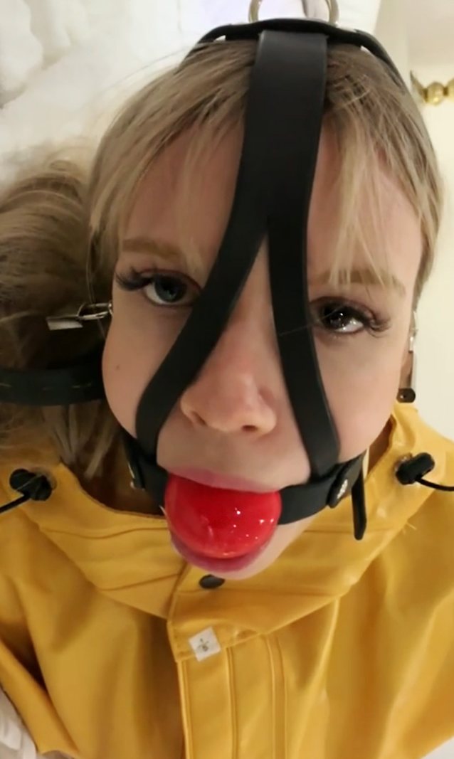 bondage ballgag blonde