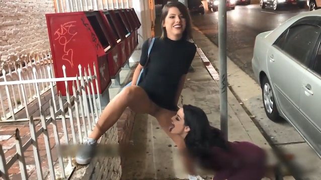 pissing girls public