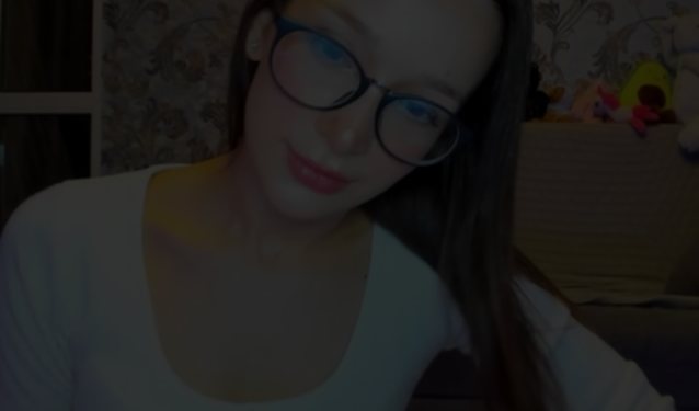 camgirl glasses blonde