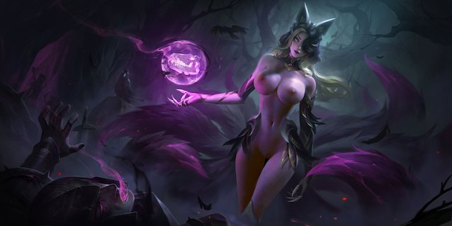 league of legends, ahri, coven, coven ahri, big titis