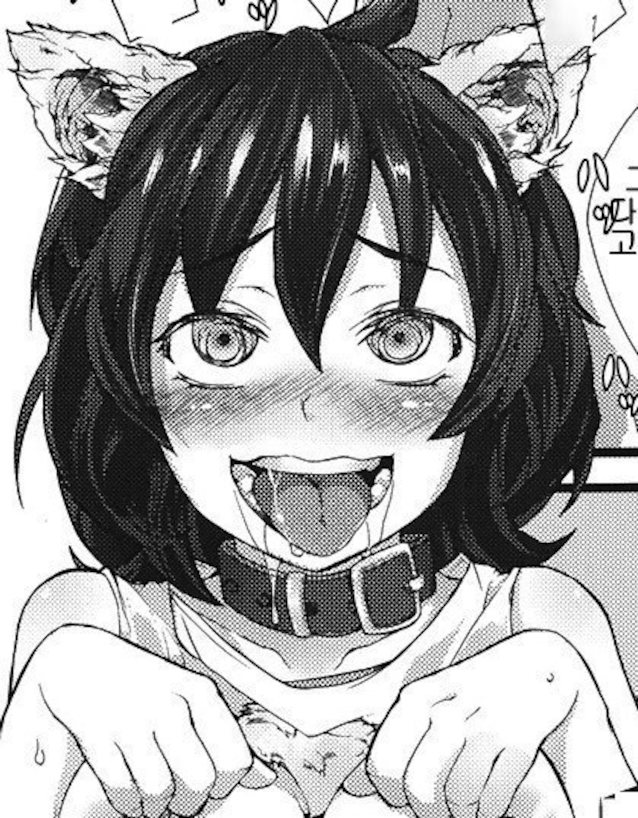 hentai, cat ear, catgirl, ahegao, gaterbelt