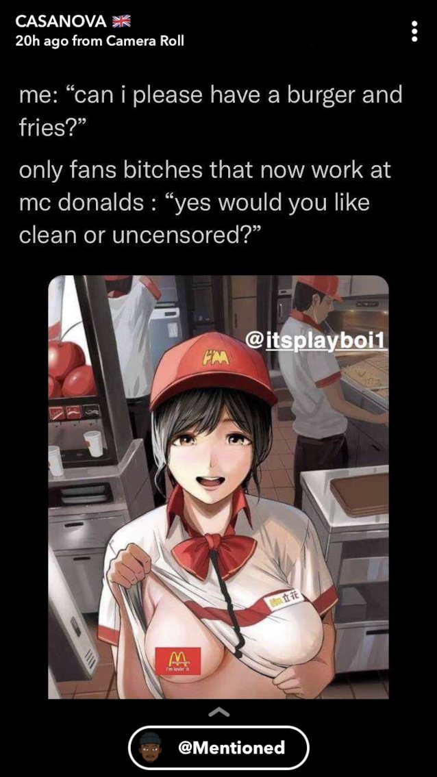 hentai, busty, mcdonalds