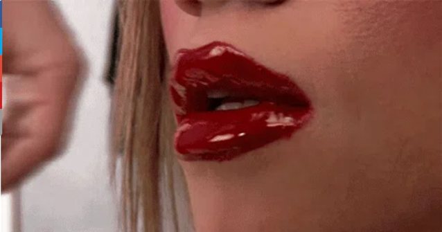 red lip hot kiss