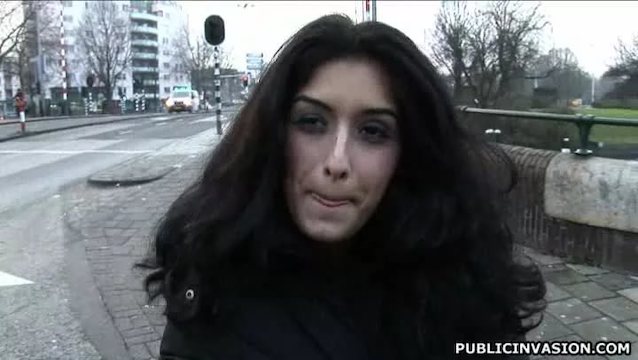 brunette public invasions beautiful