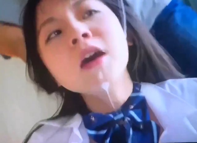 jav, deepthroat, uniform, blue tie, r18