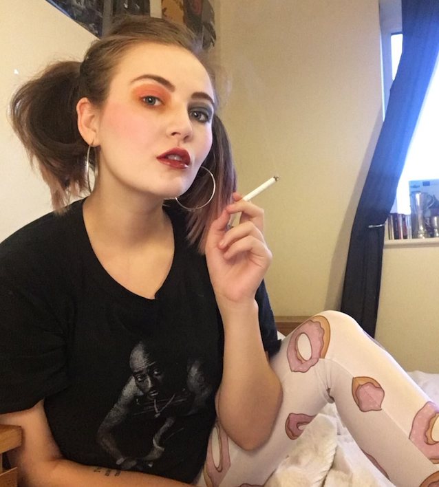 amateur, camgirl, smoking