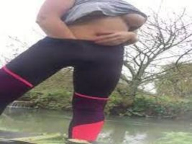 outdoors, public, masturbation, big tits, yoga