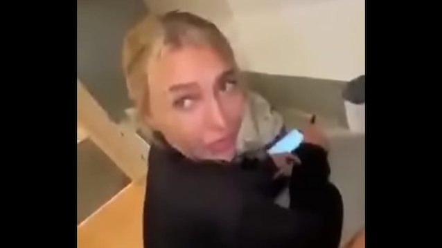 blonde, phone, ass