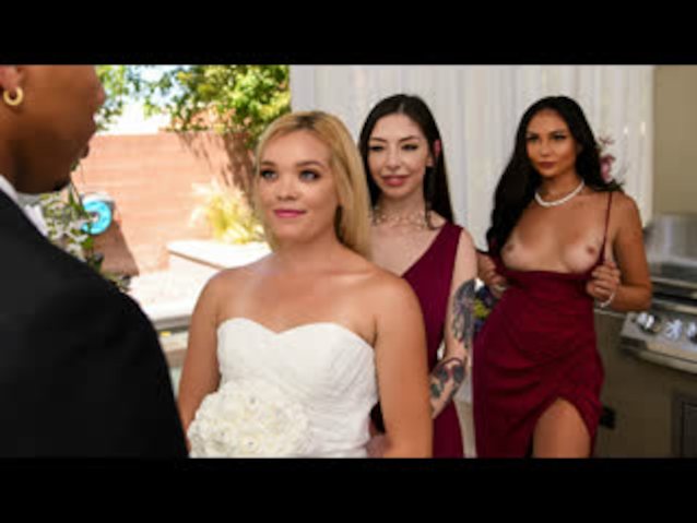 blonde, brazzers, bride