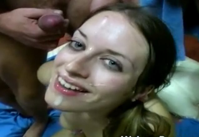 petite brunette bukkake