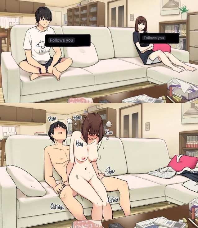 manhwa, sofa, meme