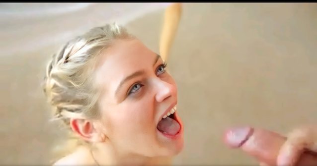 blonde, blowjob, cumshot, teen