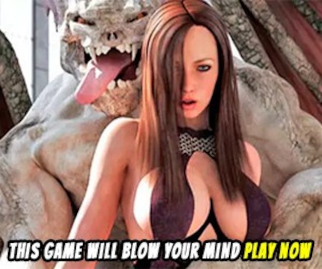 3dcg, monster, brunette, 3d cg, porn ad