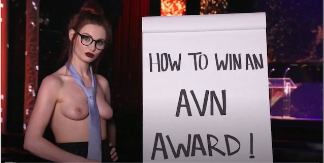 glasses, red head, great tits, neck tie, avn 2019