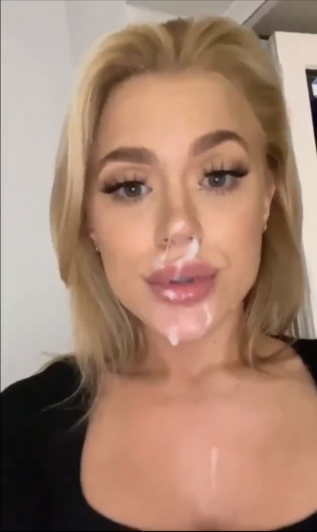 brazzers, creampie, facial, blonde, big lips