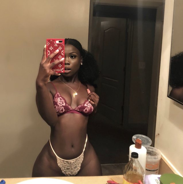 selfie, ebony, panties