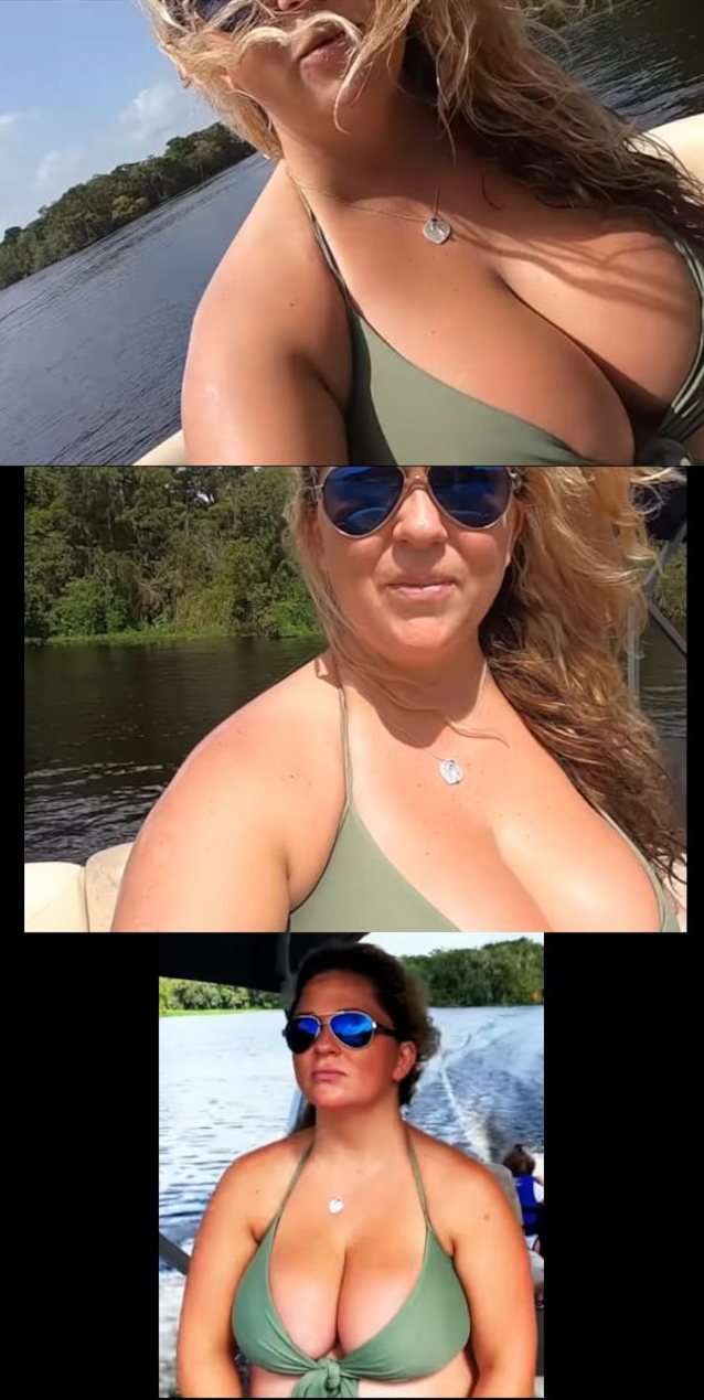 blonde, great, tits, boat, shades