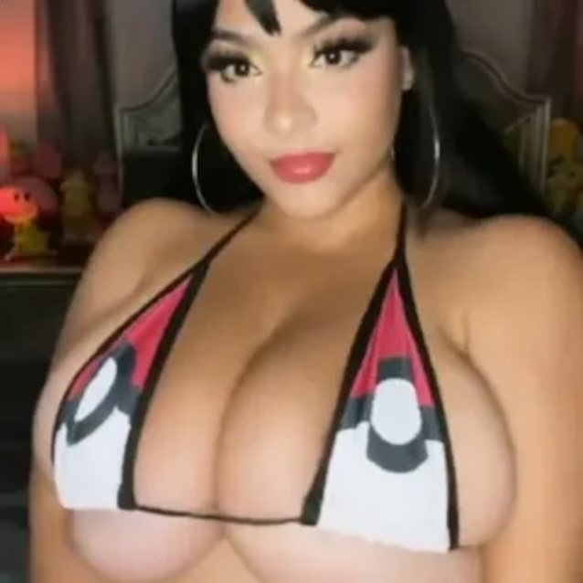 big tits, bikini, pokemon, cosplay, chubby