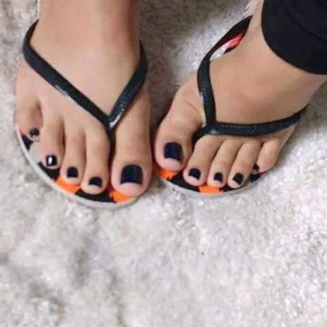 feet, amateur, flip flop, nail, gorgeous