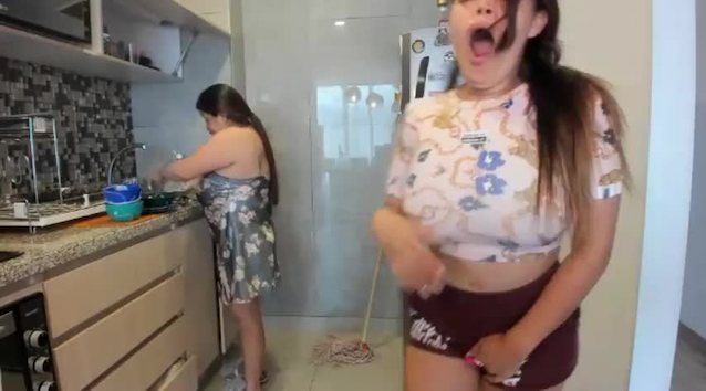 kitchen, big boobs, masterbating